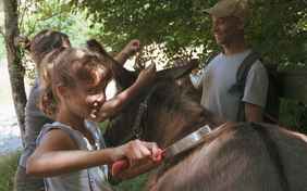 Auch der Esel braucht eine Pause. 